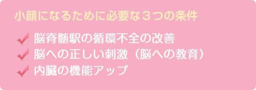 小顔になるために必要な3つの条件